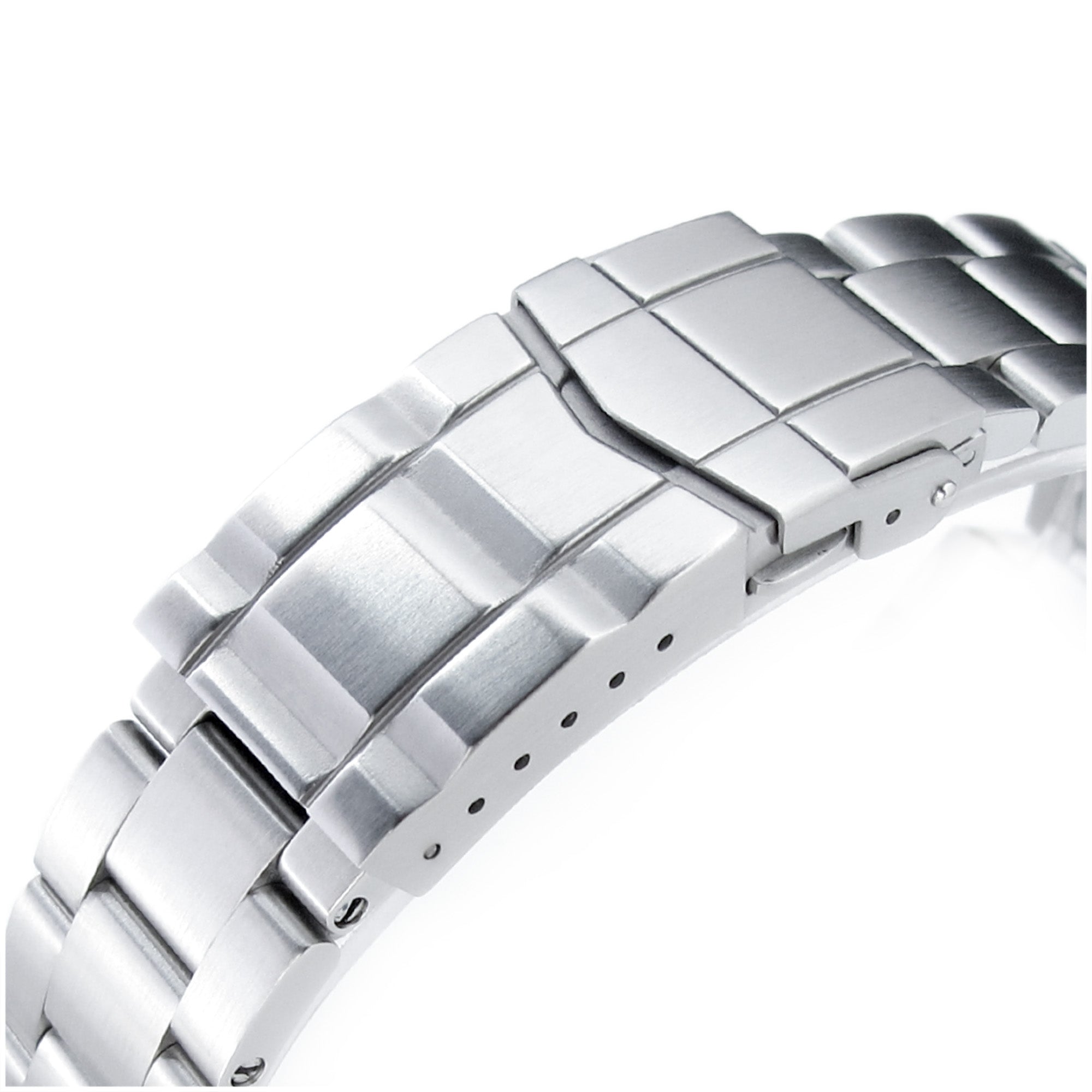 20mm Super-O Boyer Watch Band for Seiko SSC813P1, 316L Stainless Steel Brushed SUB Clasp Strapcode Watch Bands