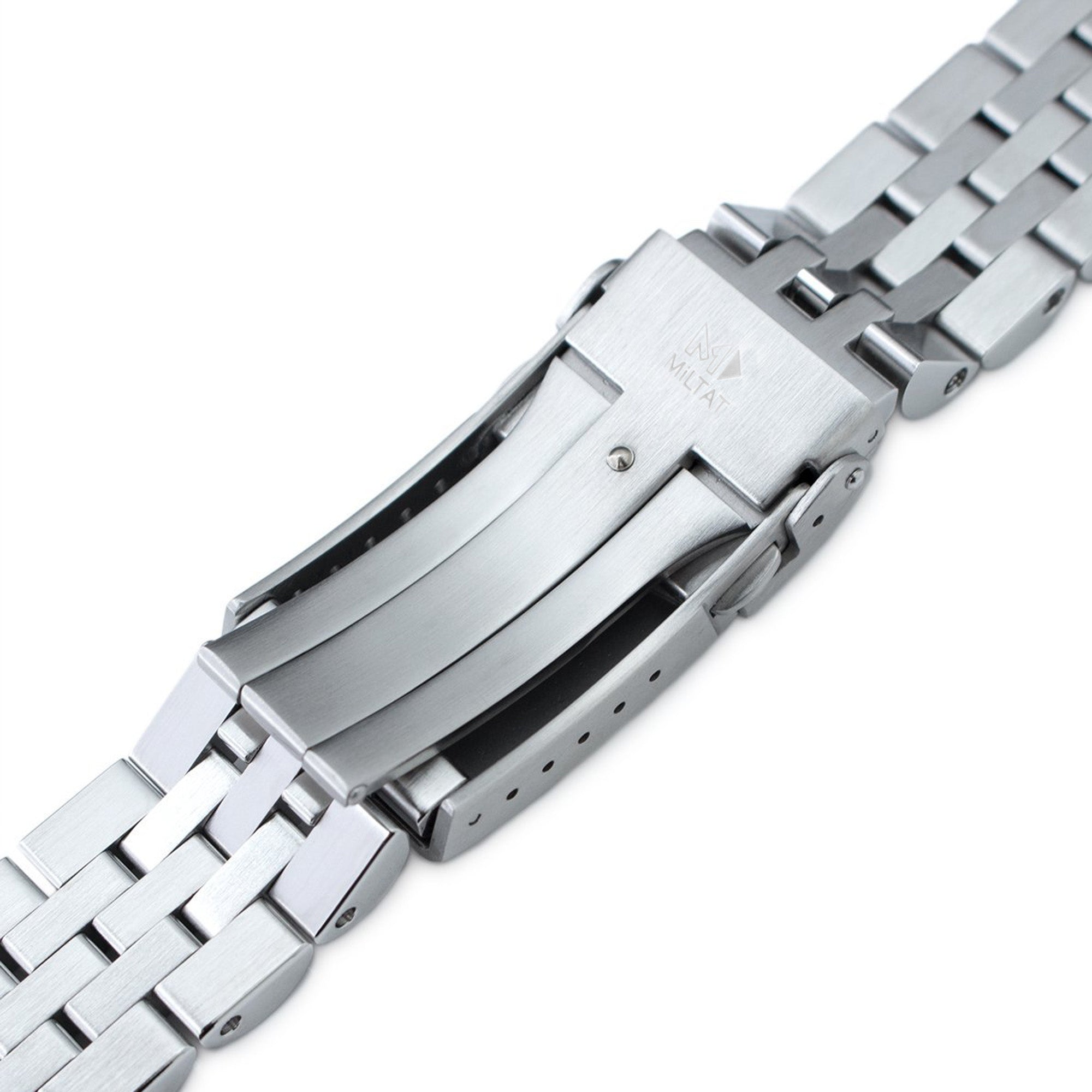 20mm Angus-J Louis JUB Watch Band for TUD BB58, 316L Stainless Steel Brushed V-Clasp
