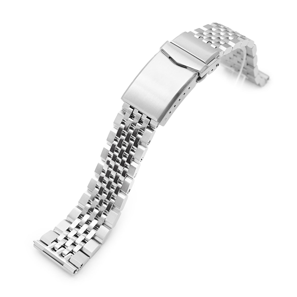 20mm Asteroid QR Watch Band Straight End Quick Release, 316L Stainless Steel Brushed and Polished V-Clasp Strapcode Watch Bands