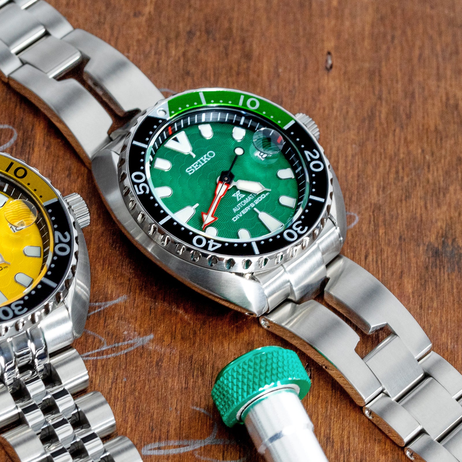 سوار ساعة شفرة حلاقة عتيق 20 مم لساعات سيكو ميني تيرتل SRPC35 SBDY109 SBDY085، ستانلس ستيل مصقول، إبزيم V Diver