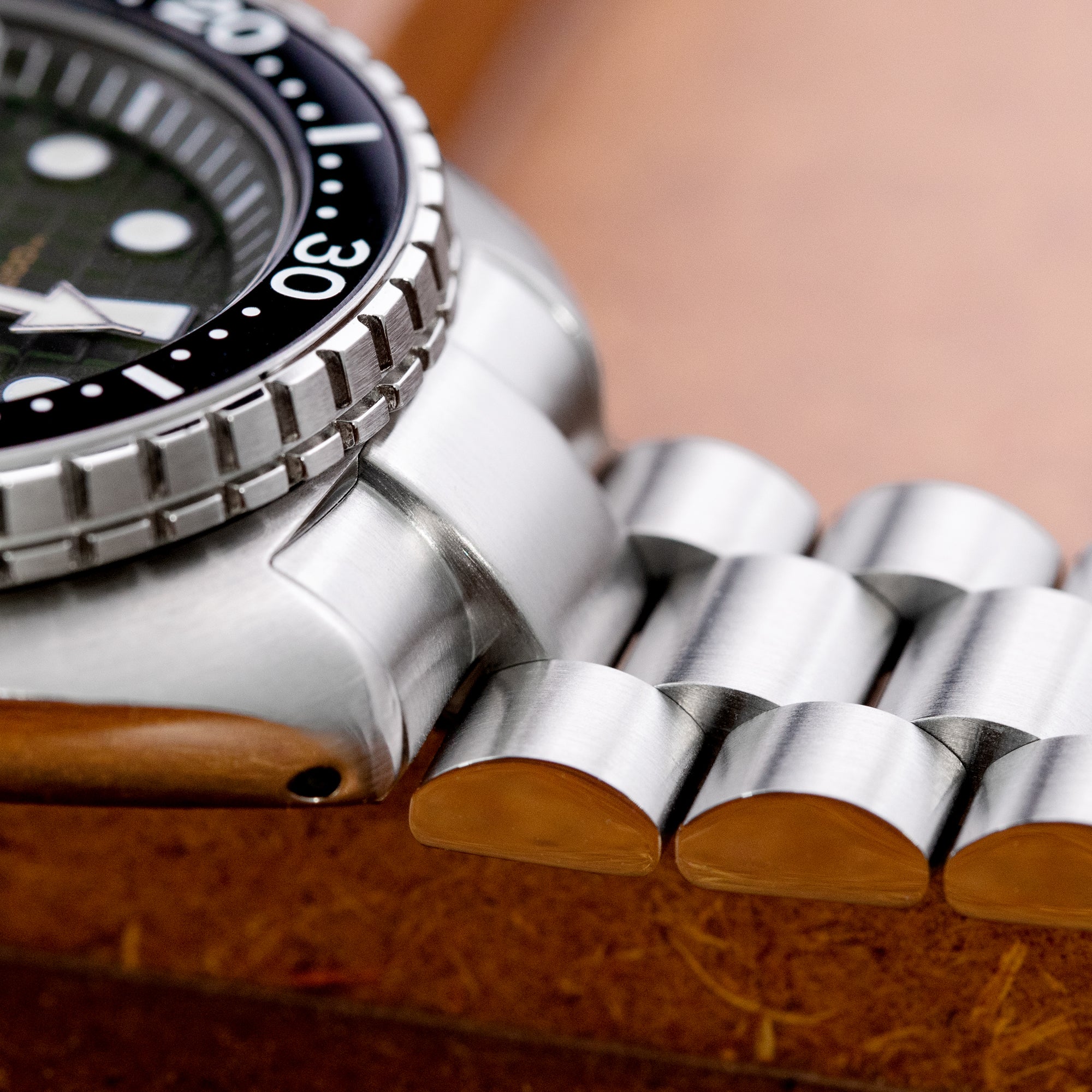 22mm Endmill Watch Band for Seiko New Turtles SRP777 SRP775 SRPA21 (PADI), Stainless Steel - Brushed, Diver Clasp