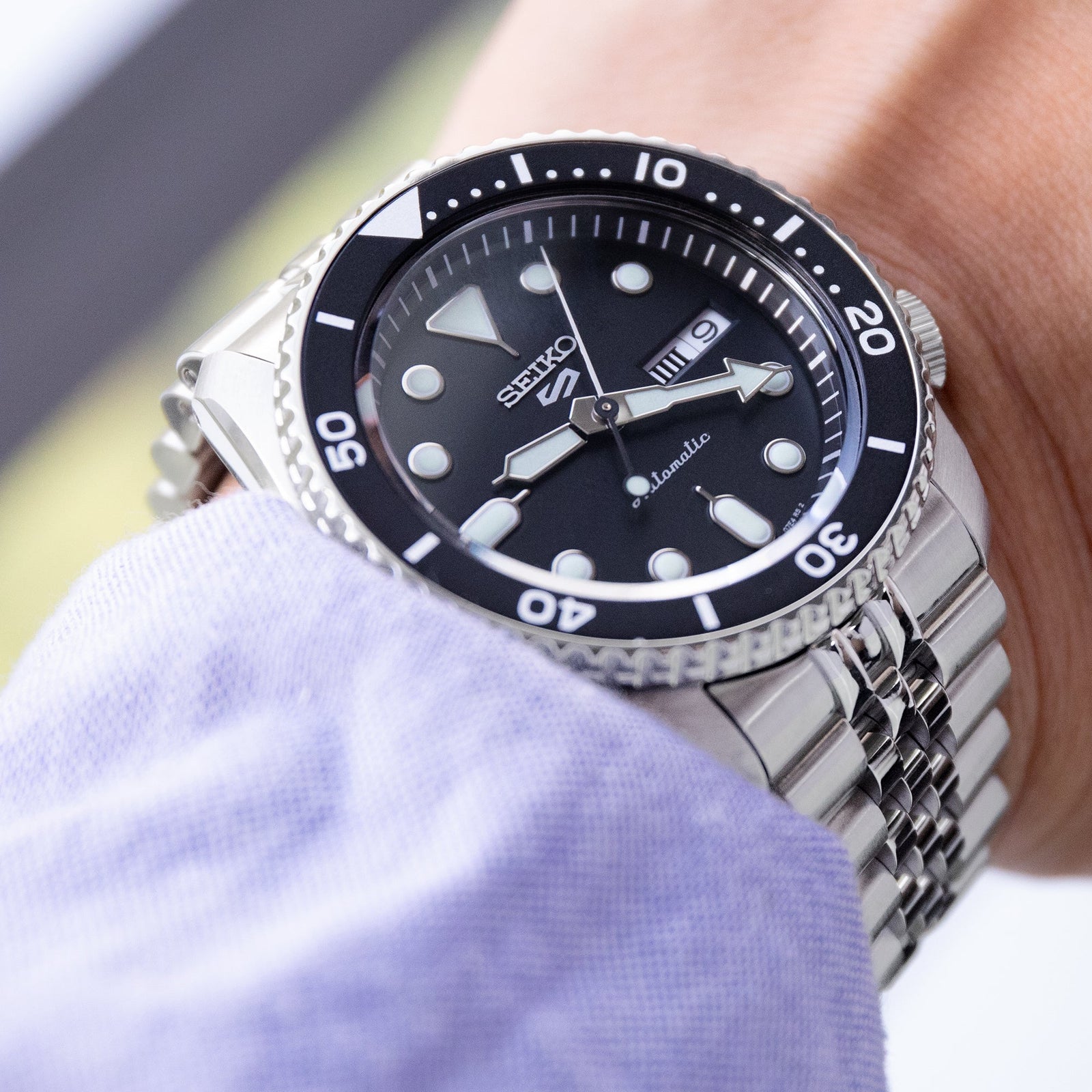 Seiko 5 Sports  SRPD55K1/ SBSA005 Black Sports Style new Cal. 4R36 Strapcode Watch Bands