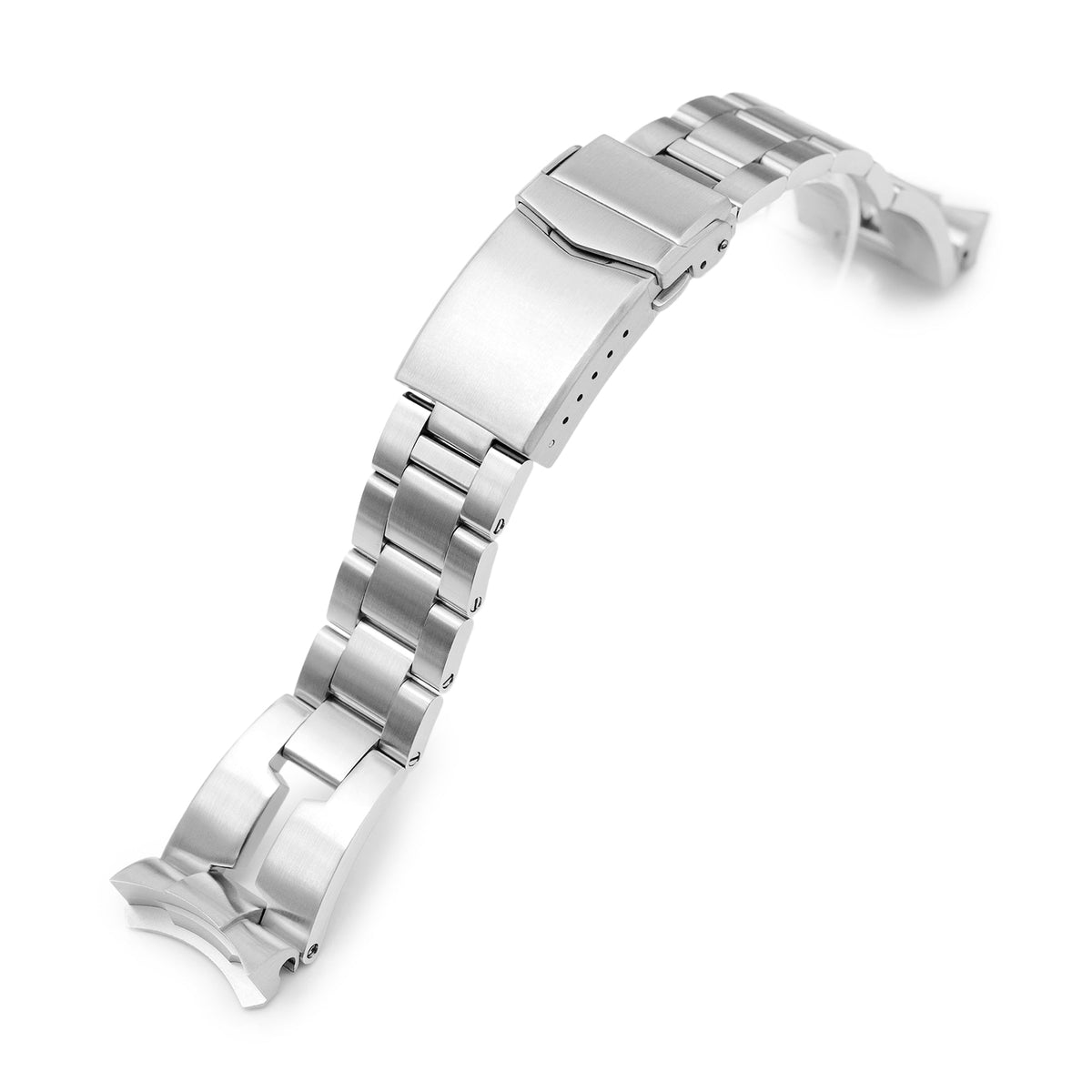 22mm Retro Razor Watch Band for Seiko 5 Sports 42.5mm, 316L Stainless Steel Brushed V-Clasp Strapcode Watch Bands