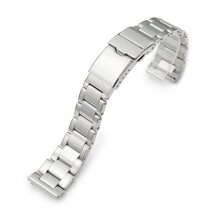 20mm or 22mm Metabind II (Pull-Twist) QR Watch Band Straight End Quick Release, 316L Stainless Steel Brushed Baton Diver Clasp Strapcode watch bands