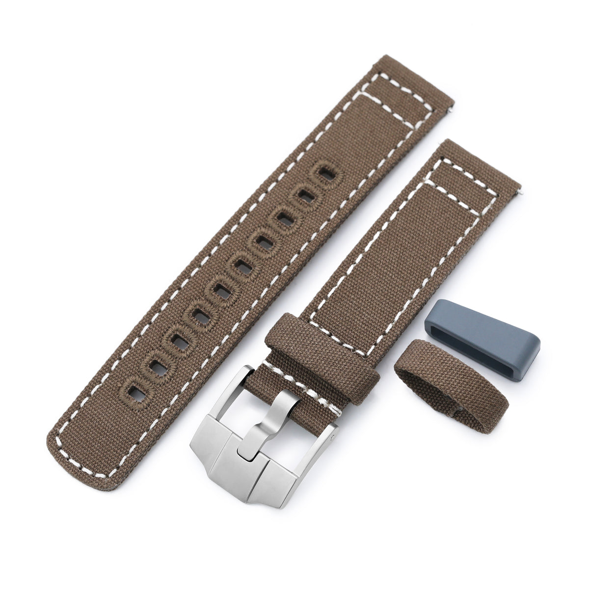 20mm Tan Color Quick Release Canvas Watch Strap Strapcode Watch Bands