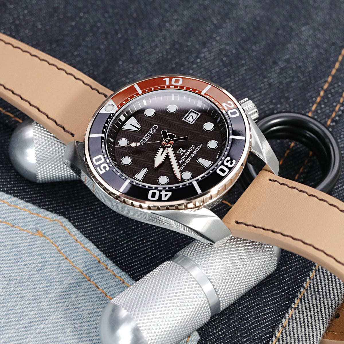 Seiko Prospex SUMO SPB192J1 ROOTBEER Limited Edition 1200 Strapcode Watch Bands