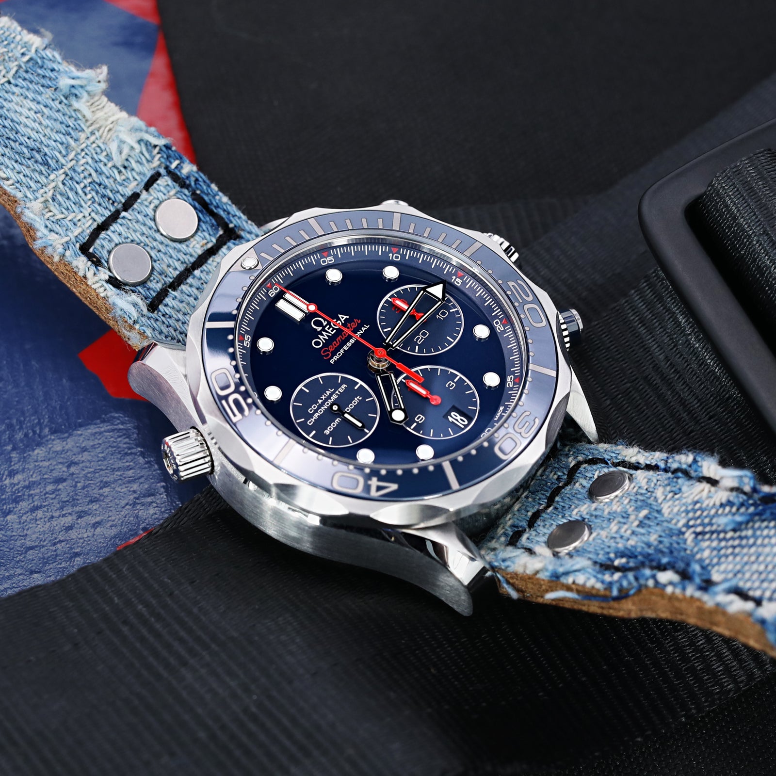 Omega Seamaster Diver 300M Co??©xial Chronograph 44 mm 21230445003001 Strapcode Watch Bands