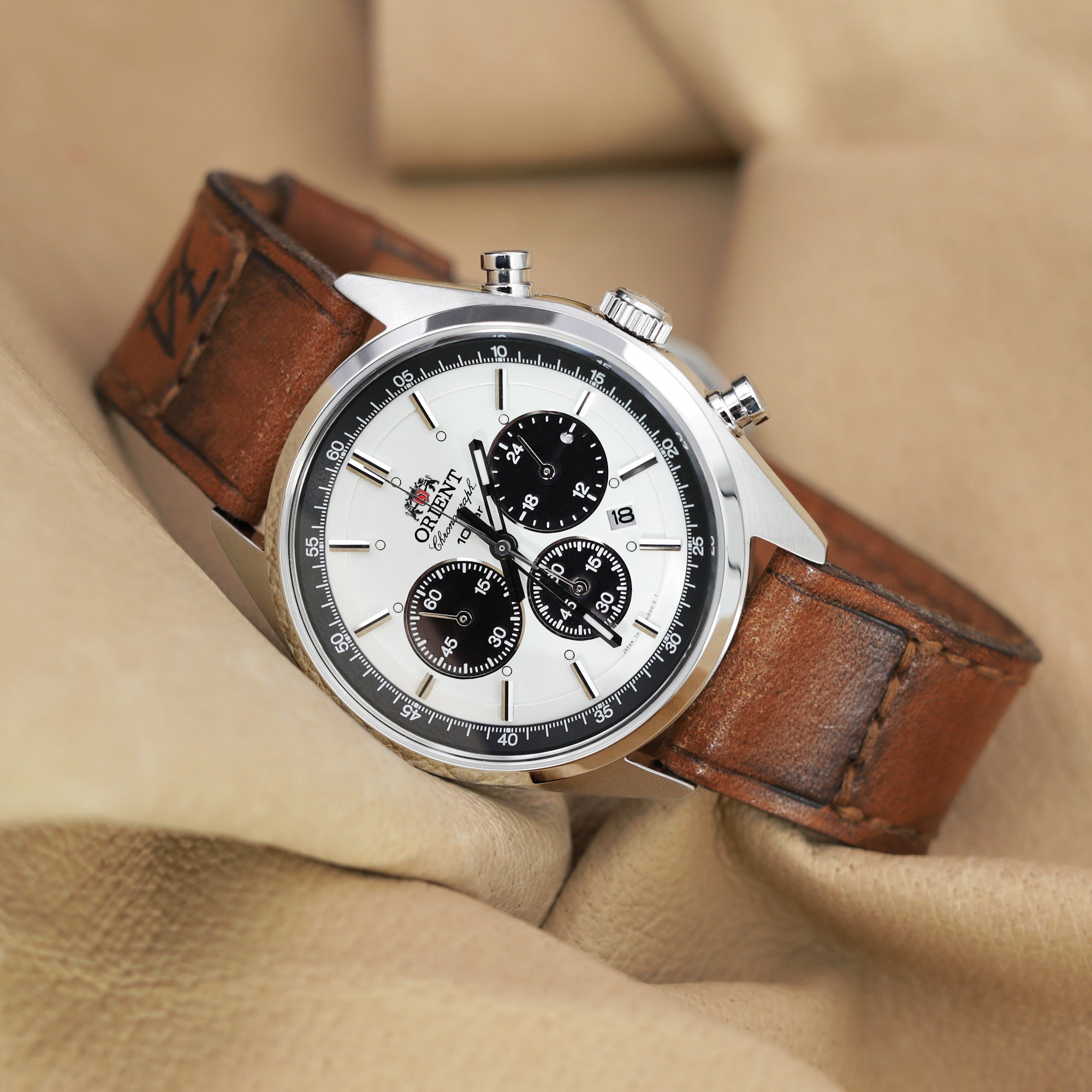 Orient Panda Handmade Leather Watch Band by strapcode