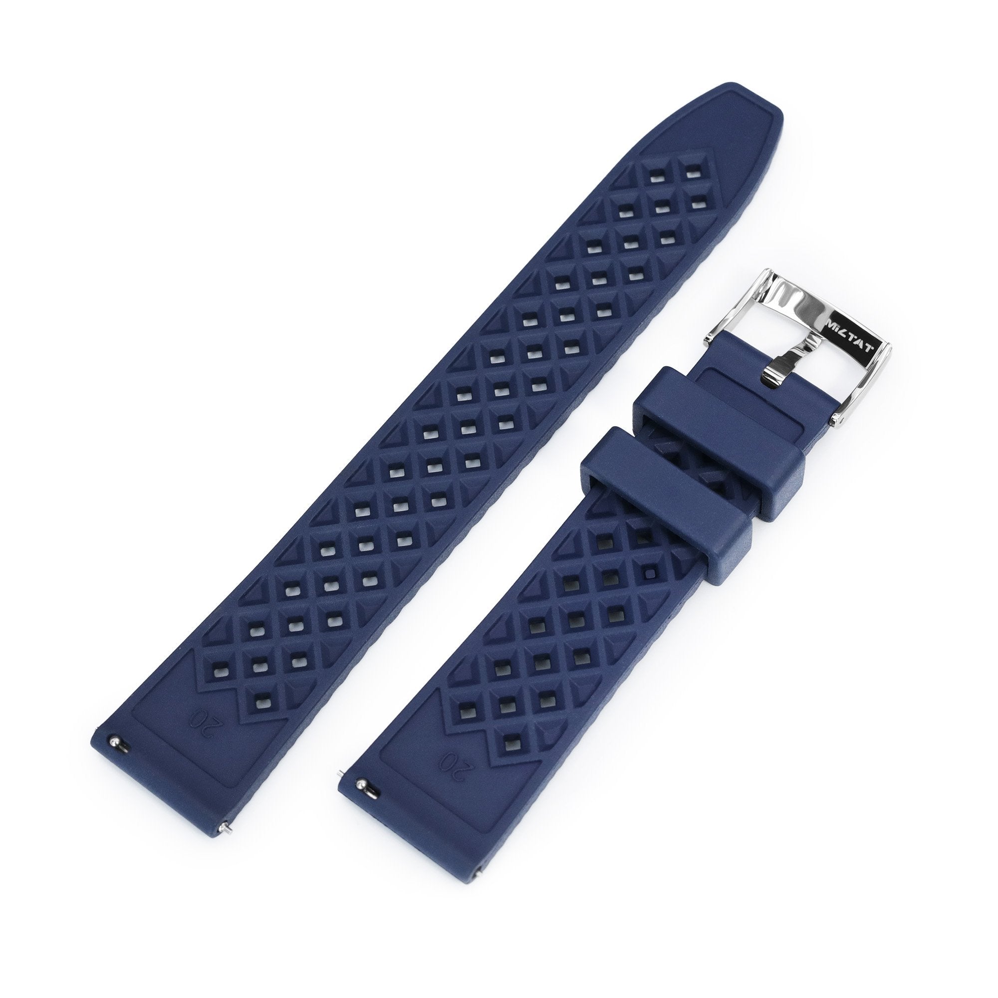 Rhombus Blue FKM Quick Release rubber watch strap, 20mm


 Strapcode Watch Bands