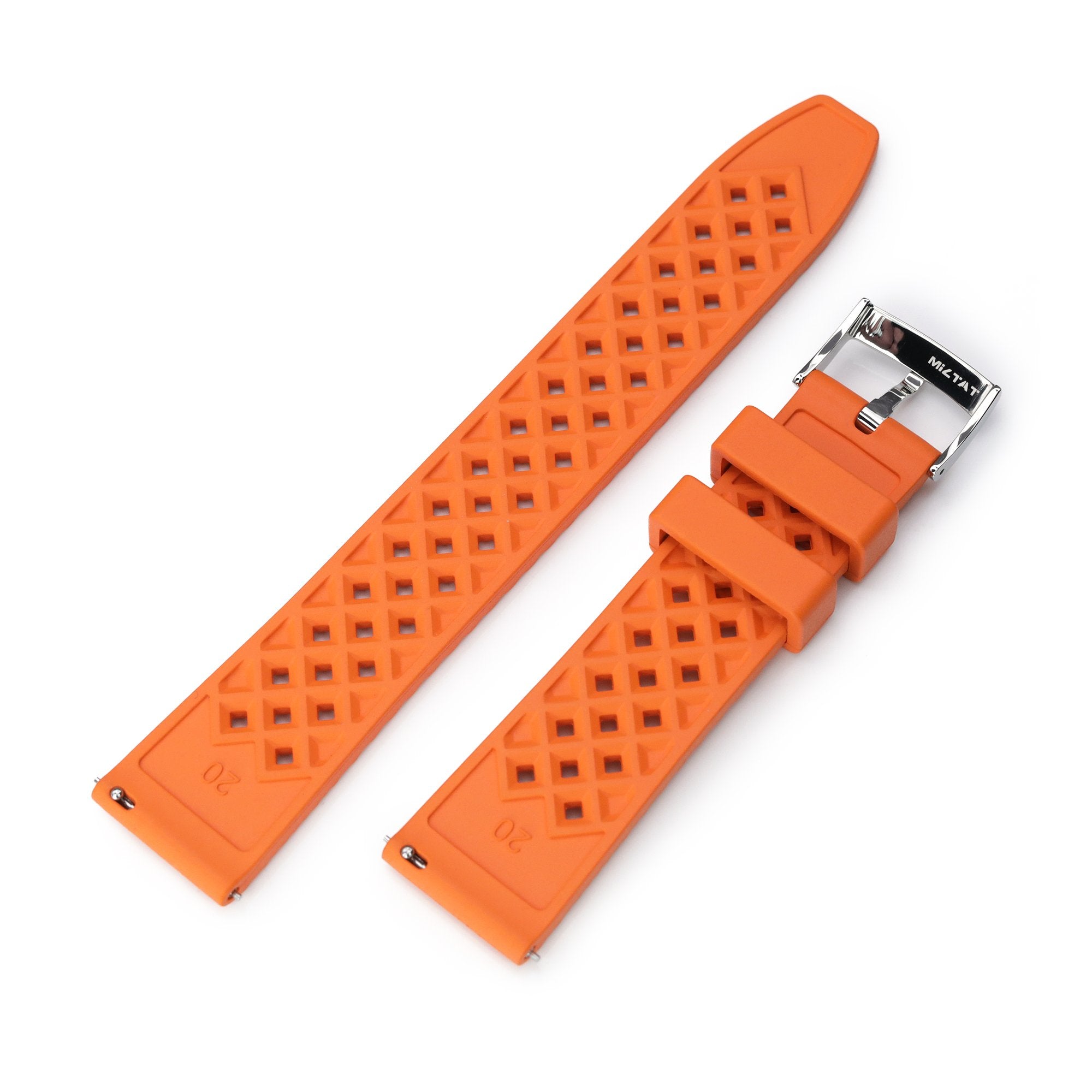 Rhombus Orange FKM Quick Release rubber watch strap, 20mm


 Strapcode Watch Bands