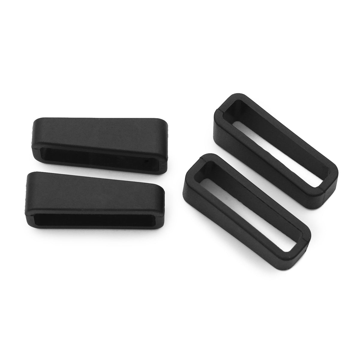 Rubber Watch Band Strap Keeper for 20mm, 22mm or 24mm watch bands, pack of 4 pcs, Black Strapcode Watch Parts