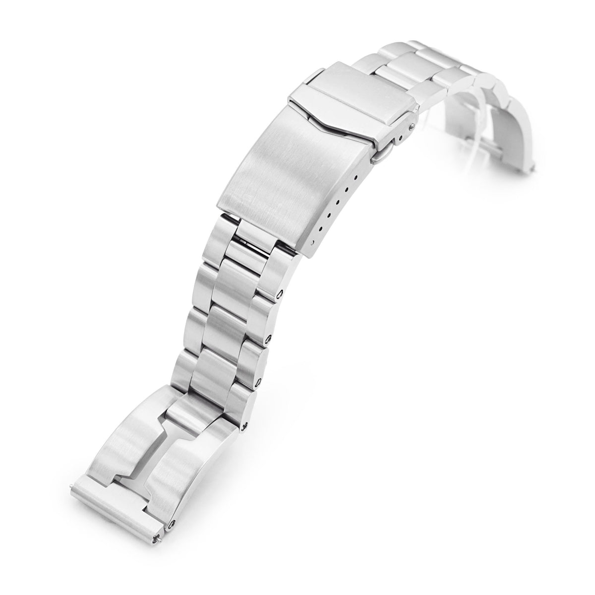 20mm Retro Razor QR Watch Band Straight End Quick Release, 316L Stainless Steel Brushed V-Clasp Strapcode Watch Bands