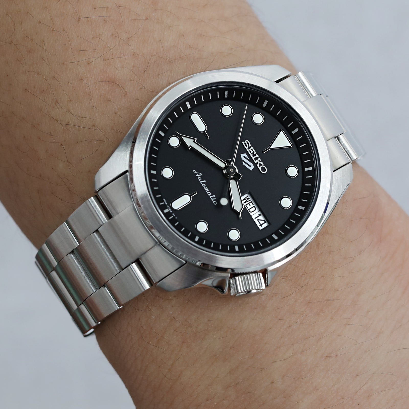 سوار ساعة Super-O Boyer مقاس 20 مم لساعات Seiko 5 Sports 40 مم SRPE51 SRPE53 SRPG35، ستانلس ستيل بلمسة نهائية مصقولة، مشبك V Diver