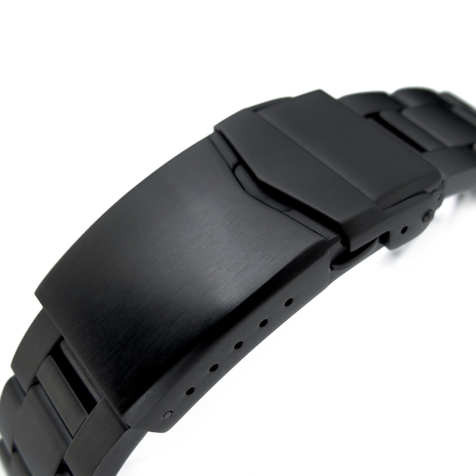 20mm Super-O Boyer 316L Stainless Steel Watch Band for Seiko Black Sumo SPB125J1, Diamond-like Carbon (DLC coating) V-Clasp Strapcode Watch Bands