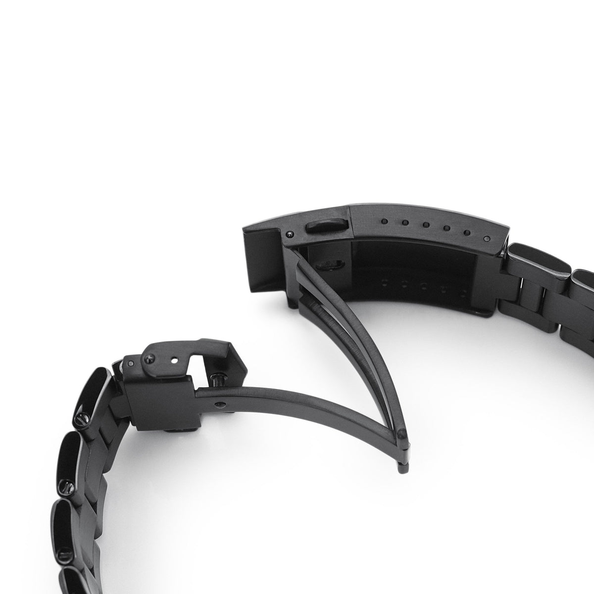 21mm Super-O Boyer 316L Stainless Steel Watch Band for Seiko Tuna SBBN013, Diamond-like Carbon (DLC coating) V-Clasp Strapcode Watch Bands