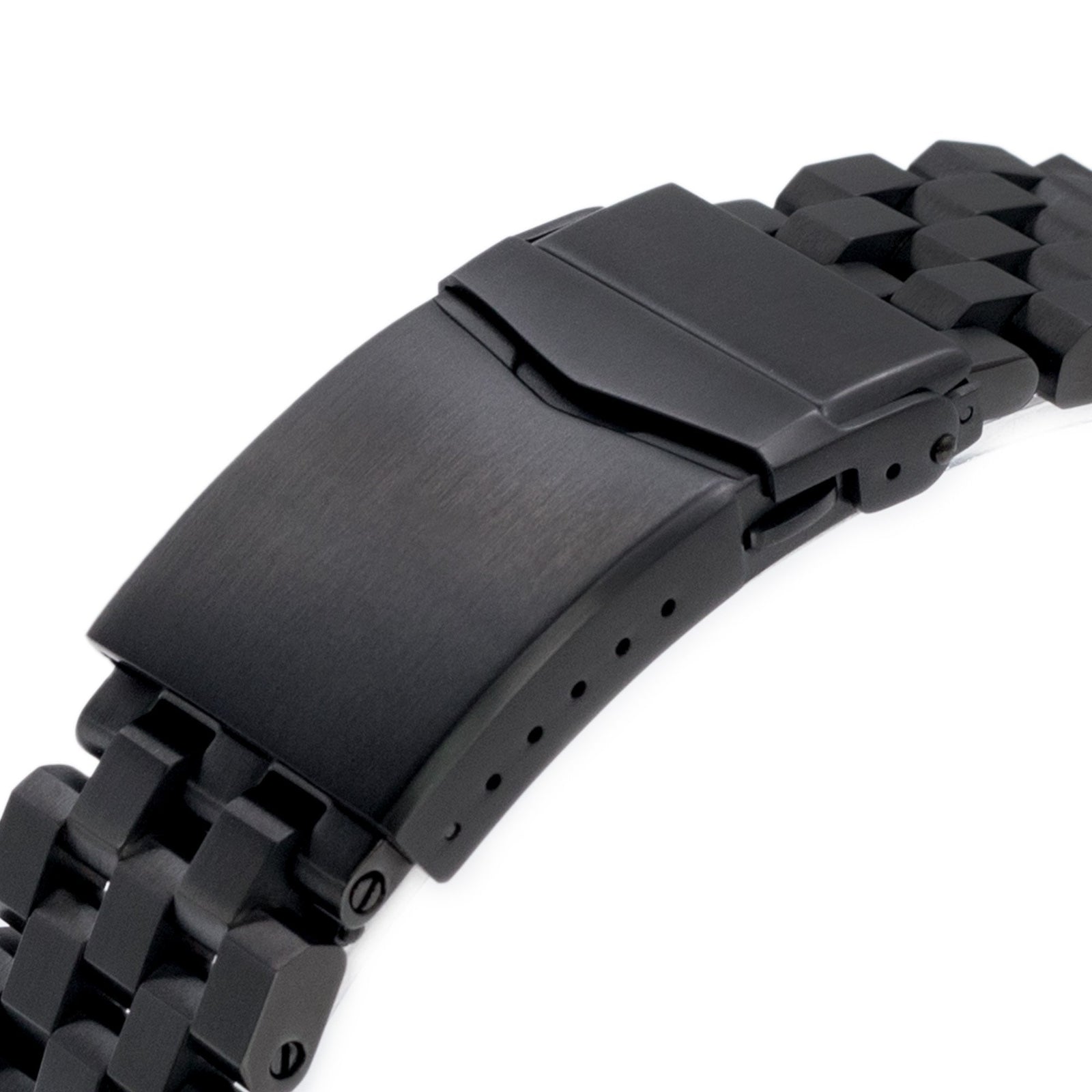 21mm Super Engineer II Watch Band for Seiko Tuna SBBN013, 316L Stainless Steel Diamond-like Carbon (DLC coating) V-Clasp Strapcode Watch Bands