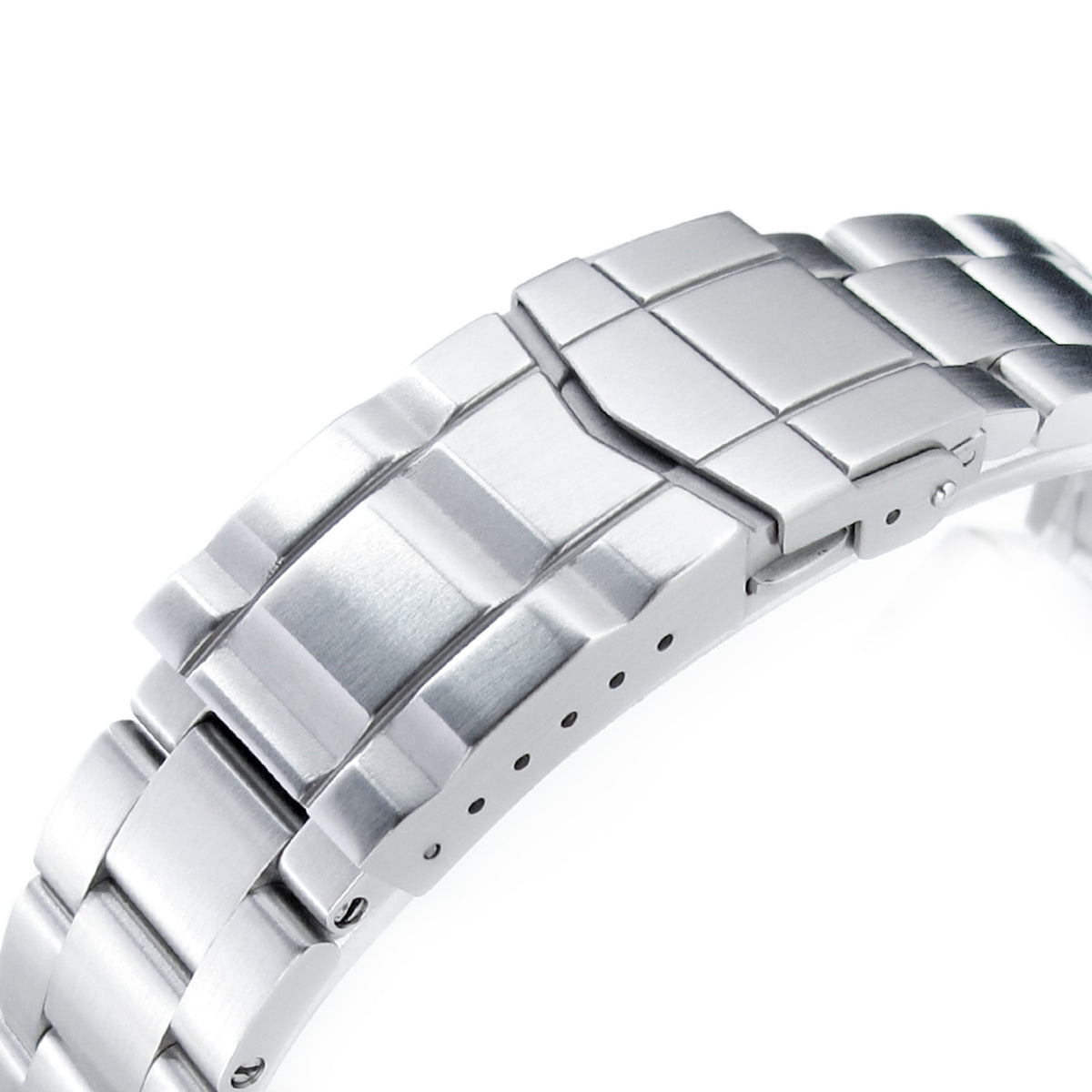 22mm Super-O Boyer 316L Stainless Steel Watch Band for Orient Mako II &amp; Ray II, SUB Clasp Strapcode Watch Bands