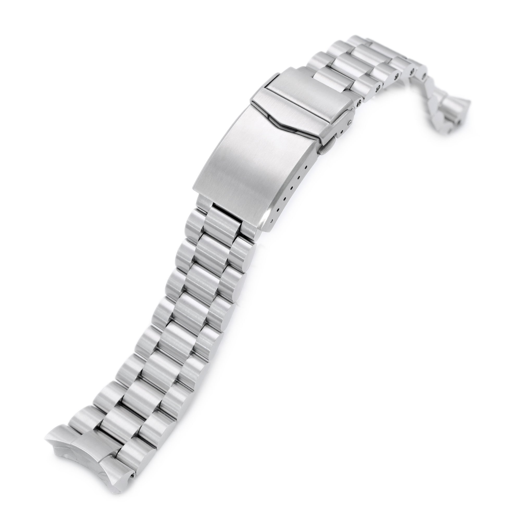 22mm Solid 316L Stainless Steel Endmill Watch Bracelet for SEIKO Diver SKX009, V-Clasp Button Double Lock Strapcode Watch Bands