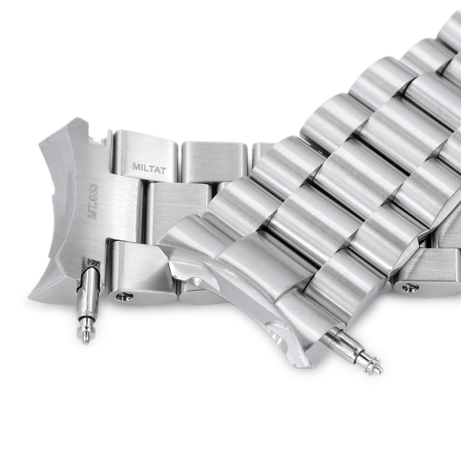 22mm Solid 316L Stainless Steel Endmill Watch Bracelet for SEIKO Diver SKX009, V-Clasp Button Double Lock Strapcode Watch Bands