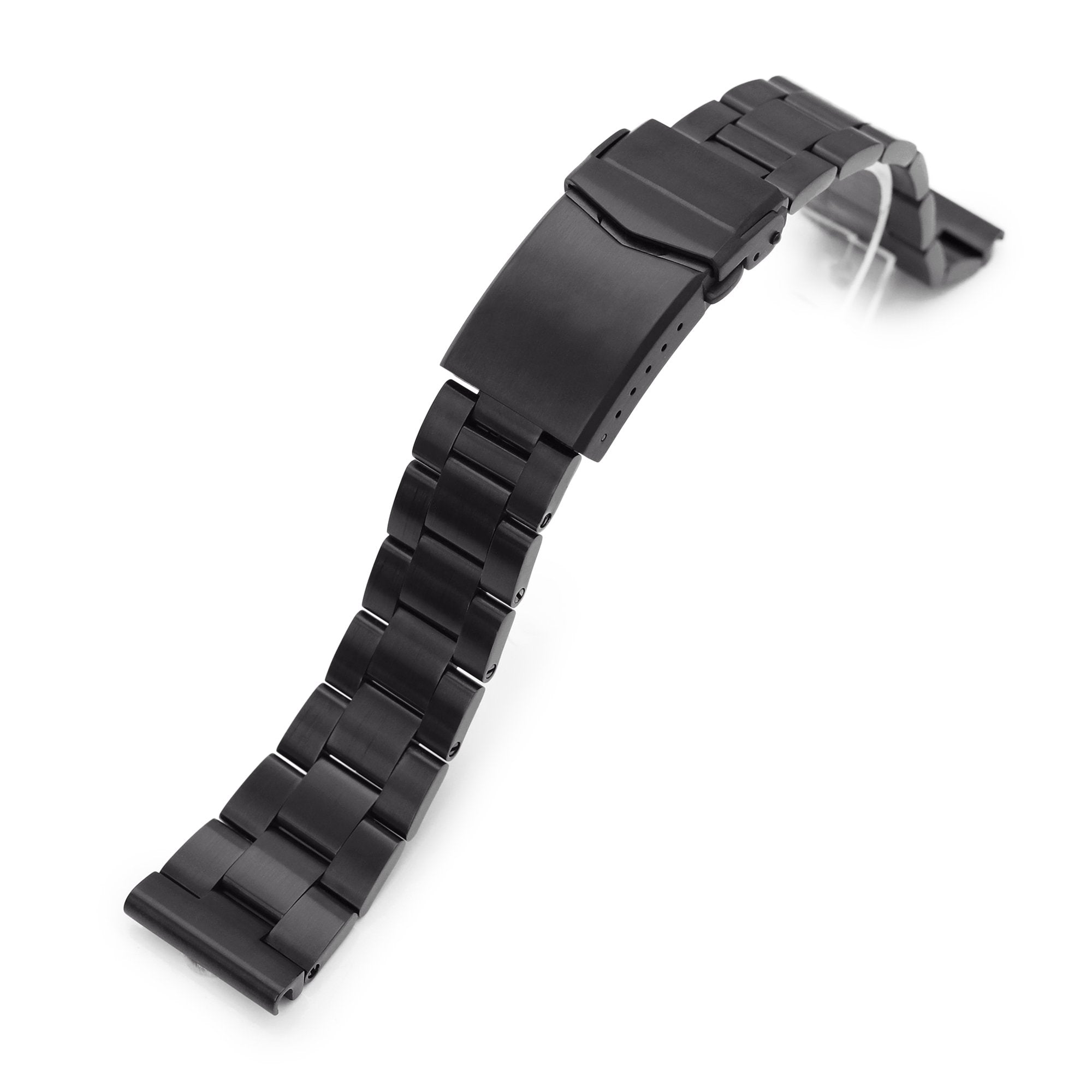 22mm Super-O Boyer 316L Stainless Steel Watch Band Straight End, Diamond-like Carbon (DLC coating) Diver Clasp Strapcode Watch Bands