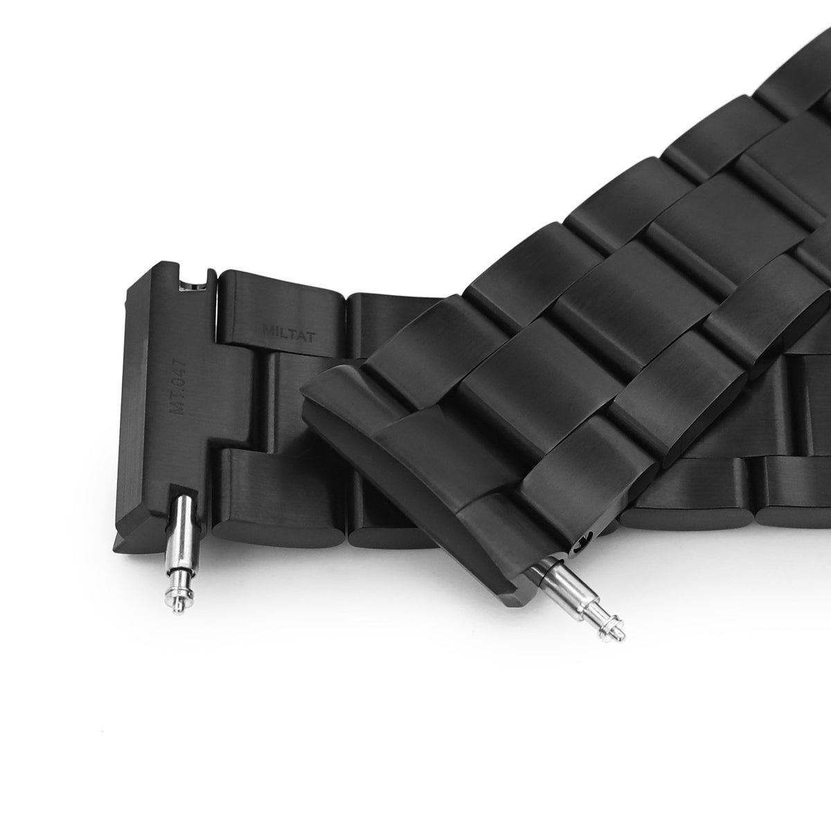 22mm Super-O Boyer 316L Stainless Steel Watch Band for Seiko new Turtles SRPC49, Diamond-like Carbon (DLC coating) V-Clasp Strapcode Watch Bands