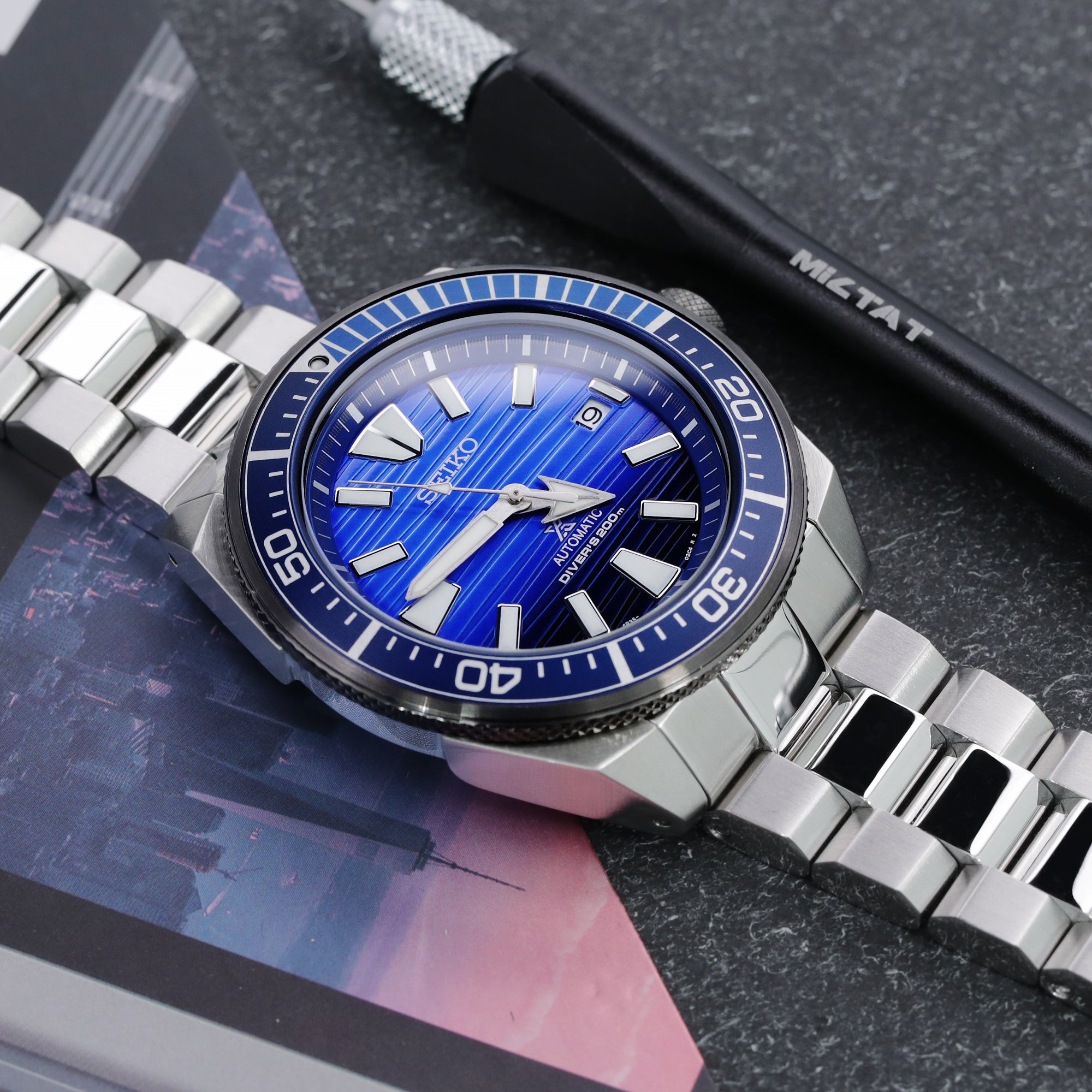 Seiko Save the Ocean Samurai SRPC93 by Strapcode watch bands