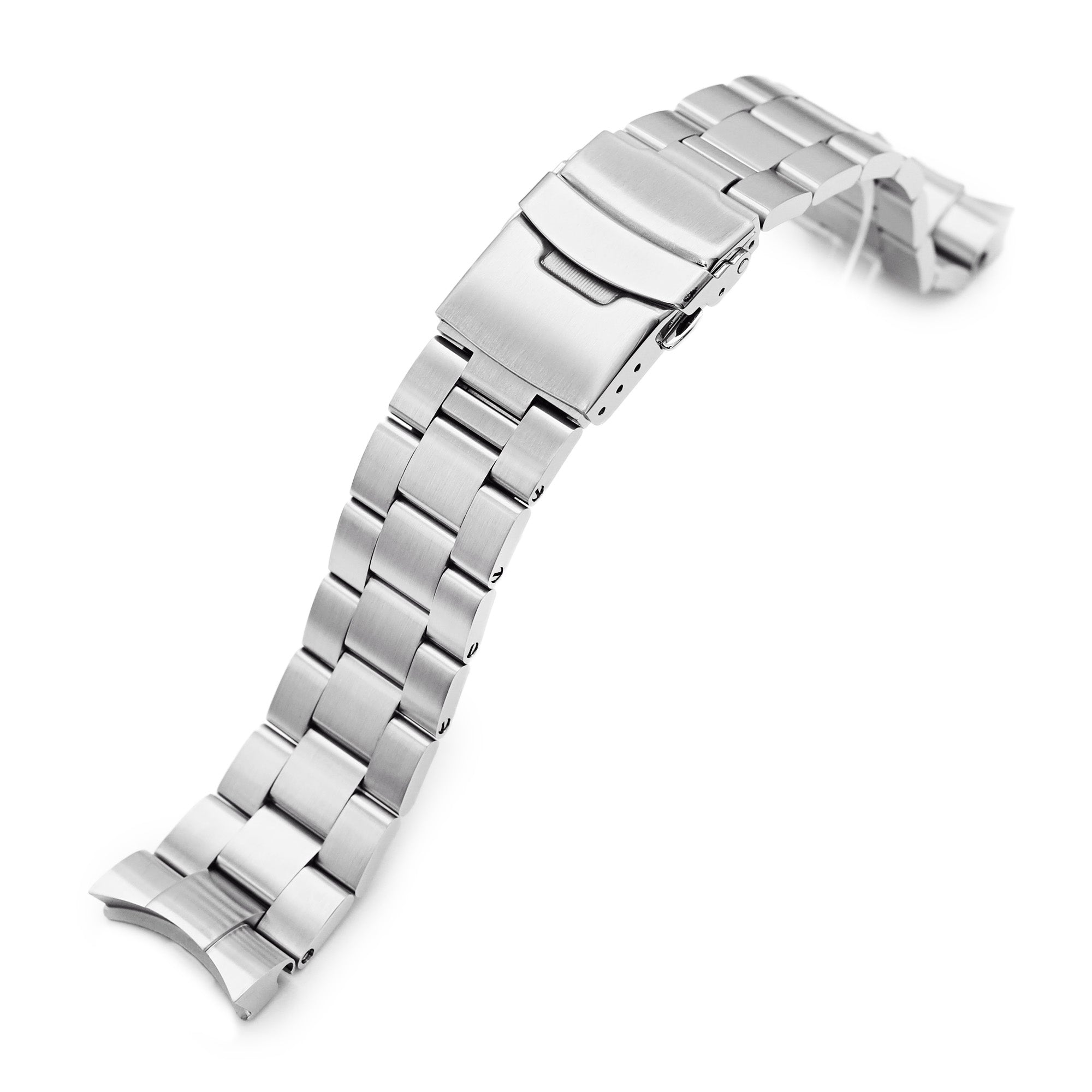 22mm Super-O Boyer Watch Bracelet for SEIKO SNZF17 Sea Urchin, Diver Clasp, Brushed Strapcode Watch Bands