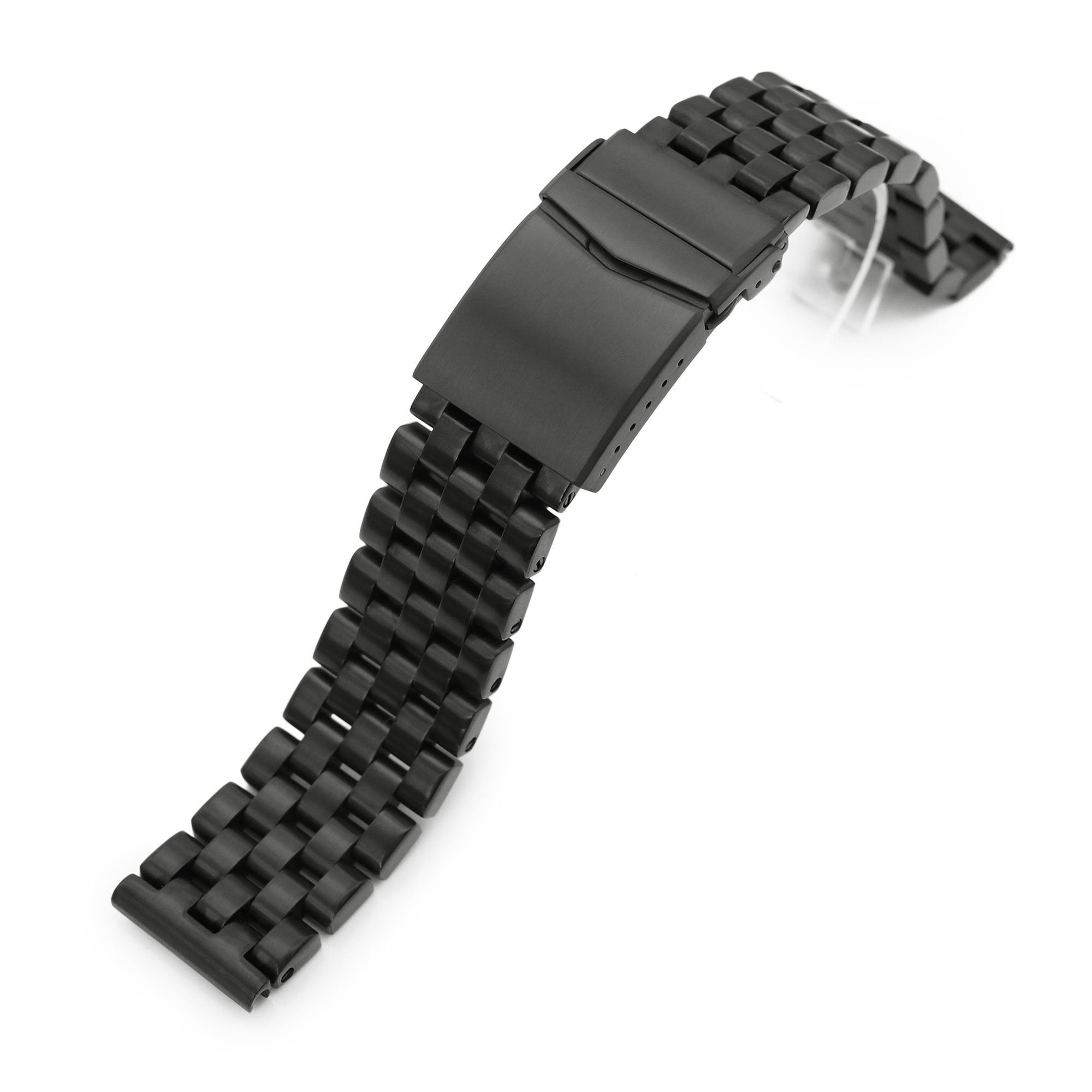 22mm Super Engineer I 316L Stainless Steel Watch Band Straight End, Diamond-like Carbon (DLC coating) V-Clasp Strapcode Watch Bands