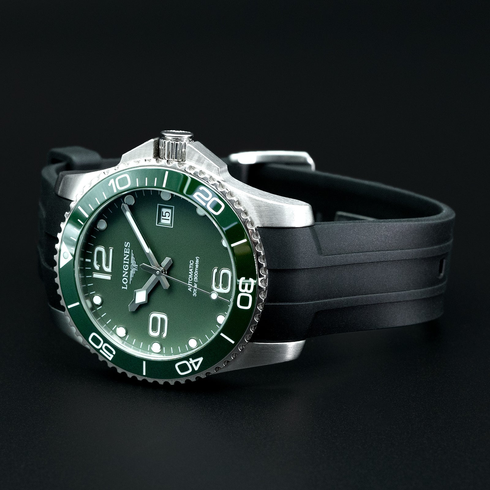 StrapXPro Premium Series - LXH1C Rubber Strap for Longines Hydroconquest Conquest Series Black Strapcode Watch Bands