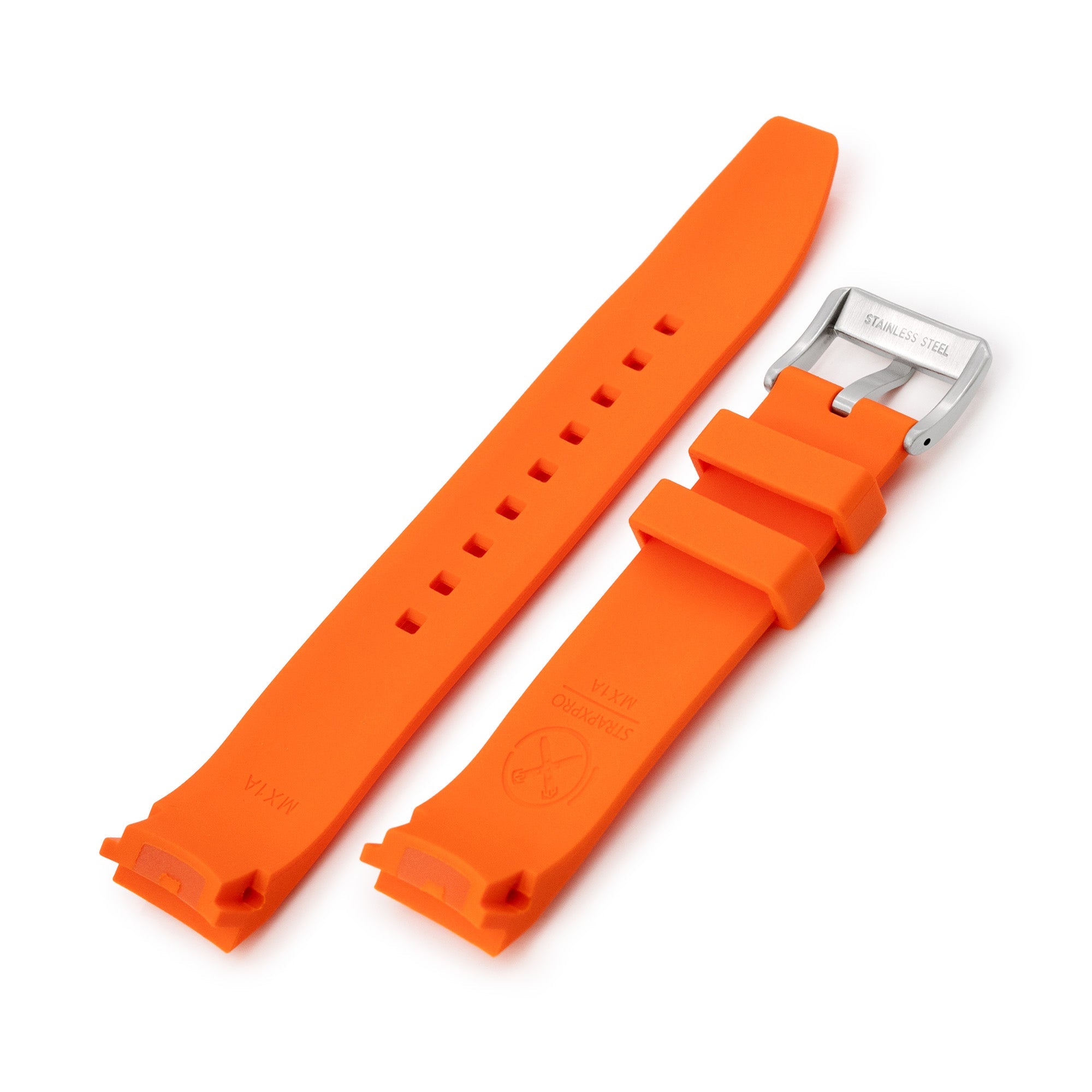 StrapXPro Lite - MX1A Rubber Strap for New Seiko Monster 4th Gen., Orange Strapcode Watch Bands