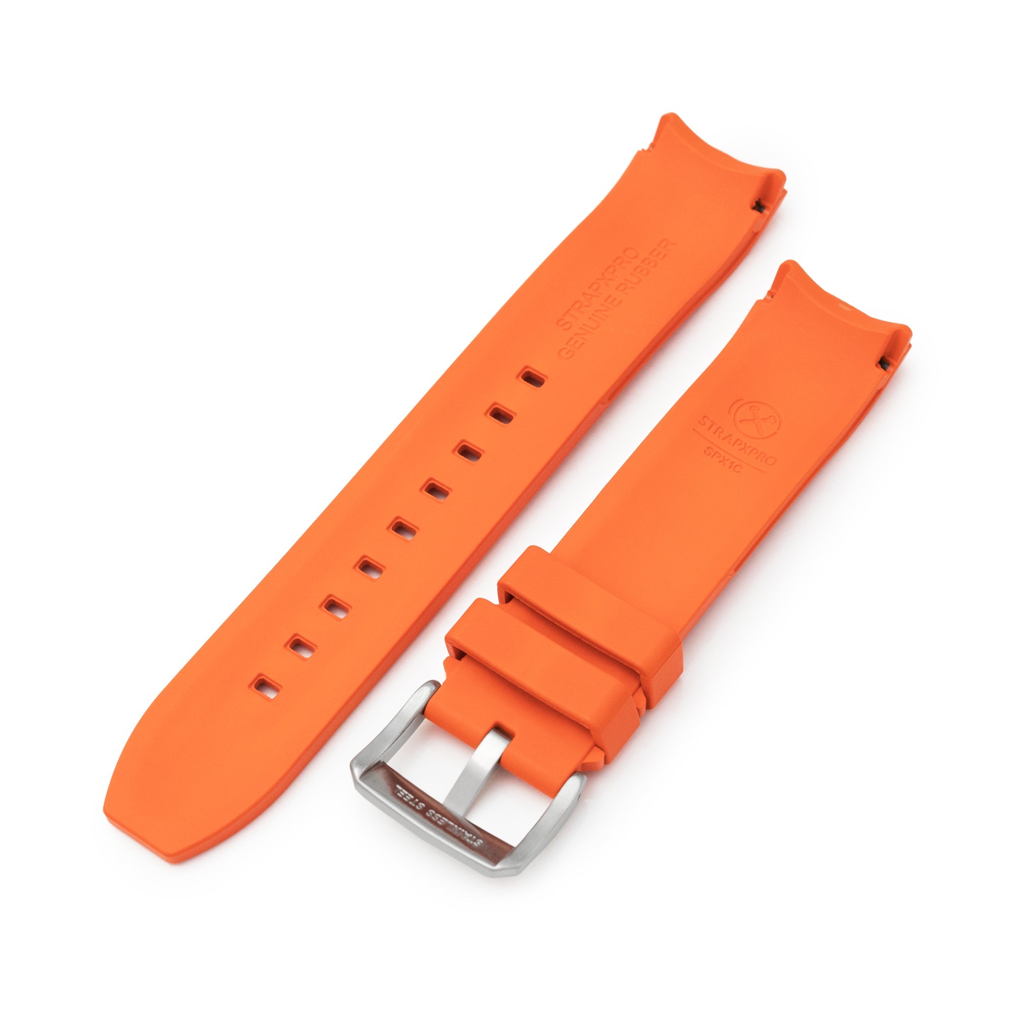 StrapXPro - SPX1C Rubber Strap For Seiko 62MAS (63Mas) SPB/SBDC Series, Orange Strapcode watch bands